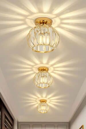 Trakya Mobilya Çarşısı Luna Lighting Bella Luce Kristal Taşlı Plafonyer Avize