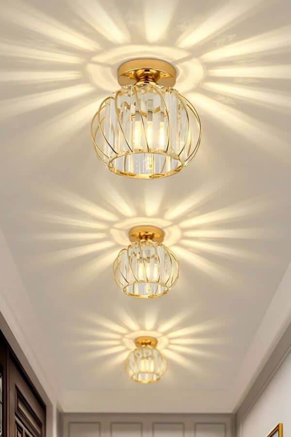 Trakya Mobilya Çarşısı Luna Lighting Bella Luce Kristal Taşlı Plafonyer Avize