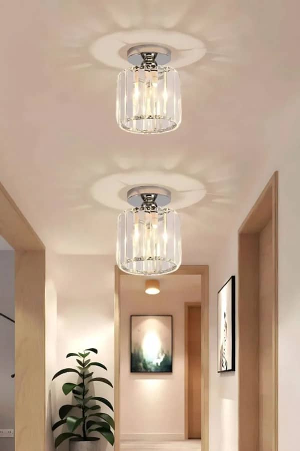 Trakya Mobilya Çarşısı Luna Lighting Chiaro Forte Krom Plafonyer Avize