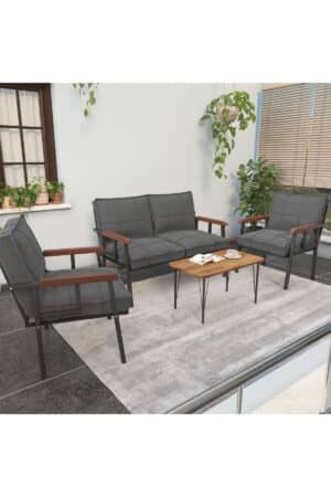 Trakya Mobilya Çarşısı Mygusi Modern Balkon/Bahçe Metal Kanepe Takımı