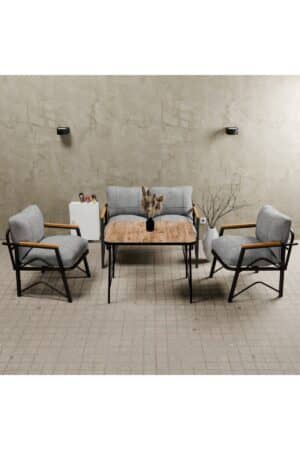 Trakya Mobilya Çarşısı Mb Garden Furniture Simetri Metal Bahçe Takımı