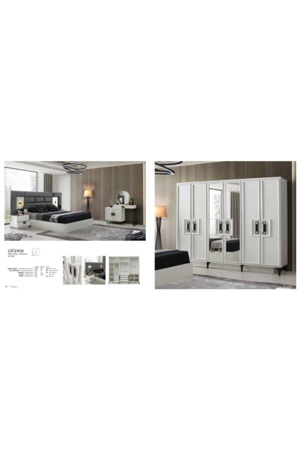 Trakya Mobi̇lya Çarşisi Şehzade Mobi̇lya Yatak Odasi Çi̇ğdem Exclusive Seri̇si̇