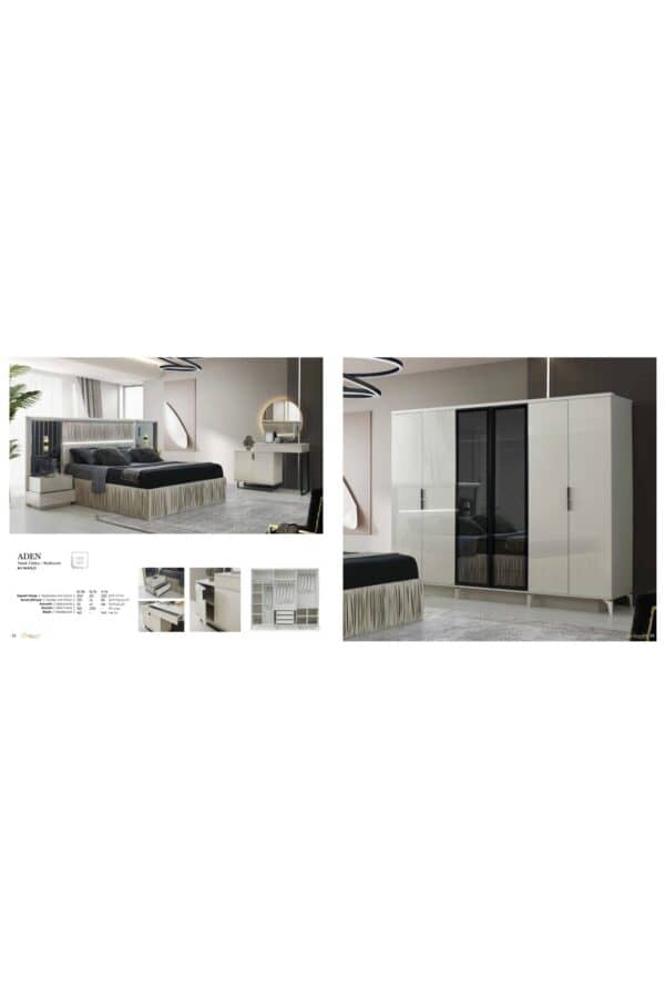Trakya Mobi̇lya Çarşisi Şehzade Mobi̇lya Yatak Odasi Aden Exclusive Seri̇si̇