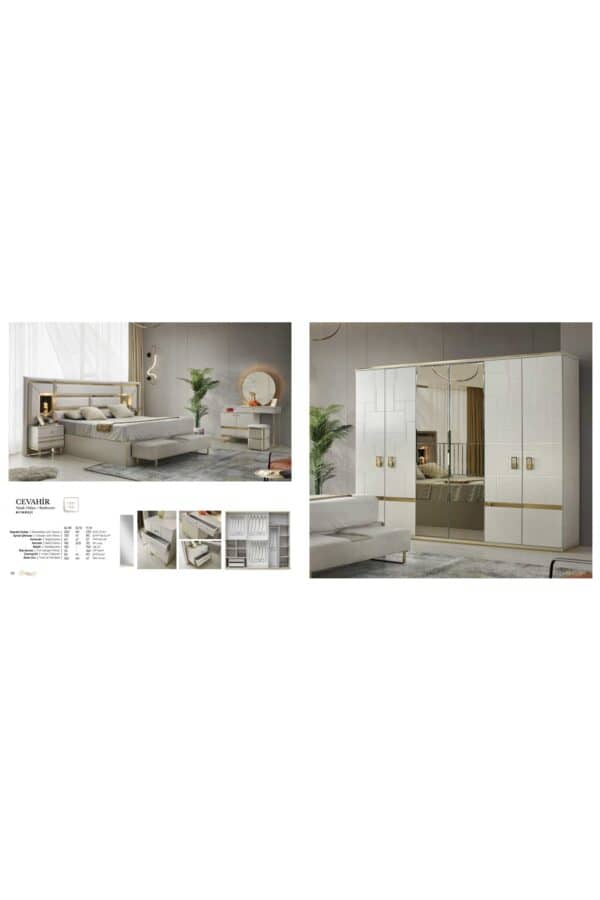 Trakya Mobi̇lya Çarşisi Şehzade Mobi̇lya Yatak Odasi Cevahi̇r Exclusive Seri̇si̇