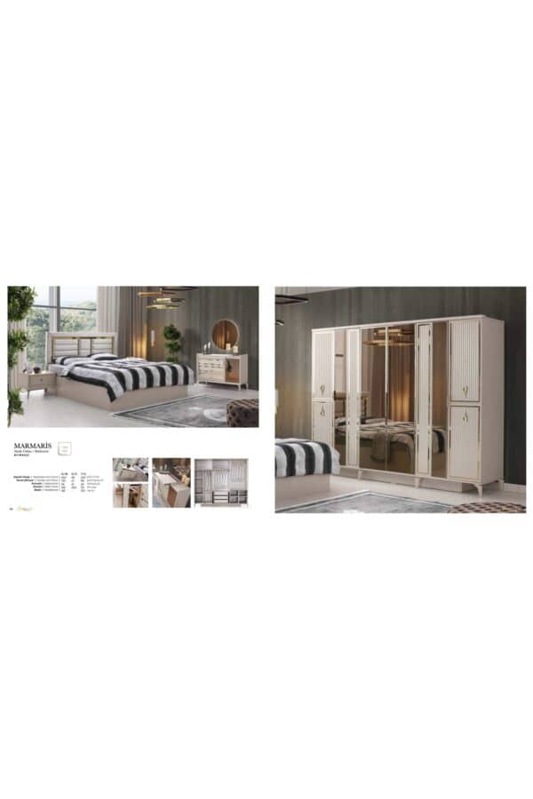Trakya Mobi̇lya Çarşisi Şehzade Mobi̇lya Yatak Odasi Marmari̇s Exclusive Seri̇si̇