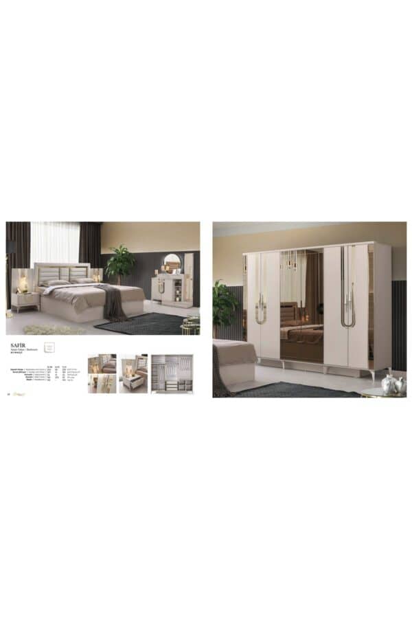 Trakya Mobi̇lya Çarşisi Şehzade Mobi̇lya Yatak Odasi Safi̇r Exclusive Seri̇si̇