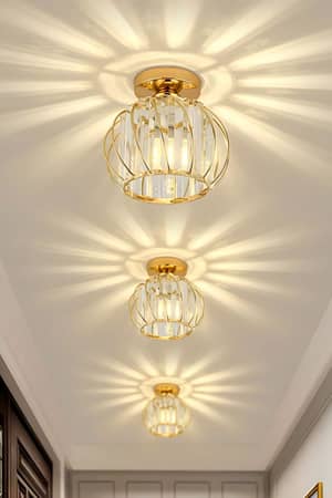 Trakya Mobilya Çarşısı Luna Lighting Bella Luce Kristal Taşlı Plafonyer Avize