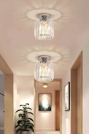 Trakya Mobilya Çarşısı Luna Lighting Chiaro Forte Krom Plafonyer Avize