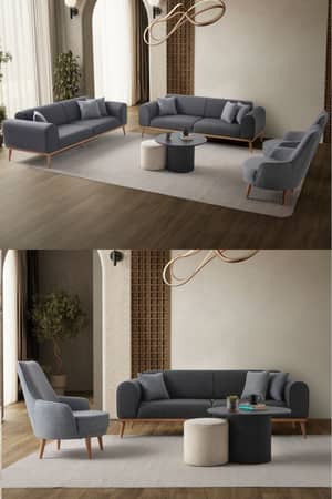 Trakya Mobilya Çarşısı Edsy Home Rebull 3+3+1+1 Koltuk Takımı