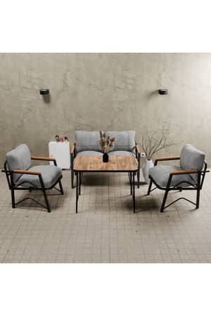 Trakya Mobilya Çarşısı Mb Garden Furniture Simetri Metal Bahçe Takımı
