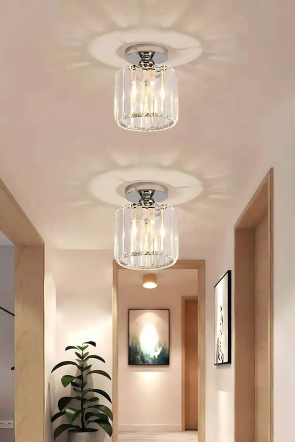 Trakya Mobilya Çarşısı Luna Lighting Chiaro Forte Krom Plafonyer Avize